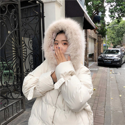 Modern női kabát két színben, pehelyszéles modellel