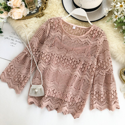 Γυναικεία μπλούζα με  δαντέλα  σε διάφορα χρώματα