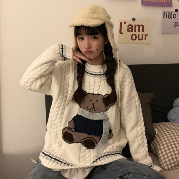 Γυναικεία καθημερινή πλεκτή μπλούζα με οβάλ ντεκολτέ