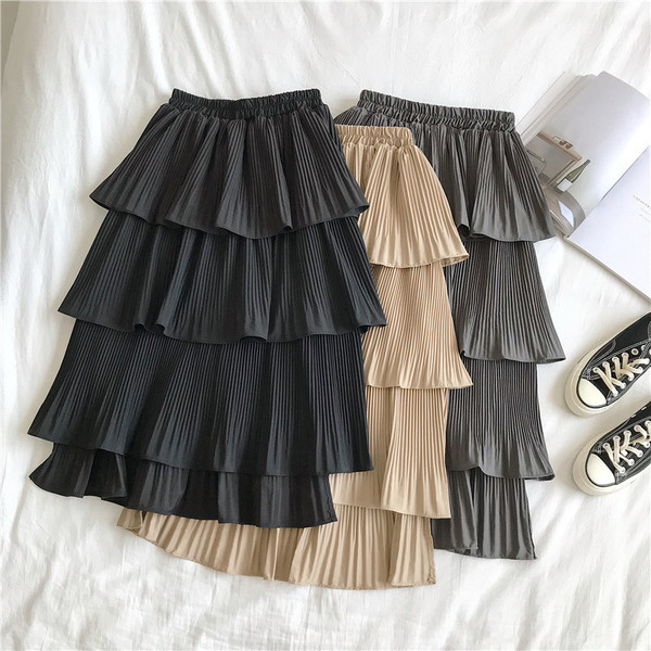 Modern női szoknya szabású modell három színben, magas derékkal