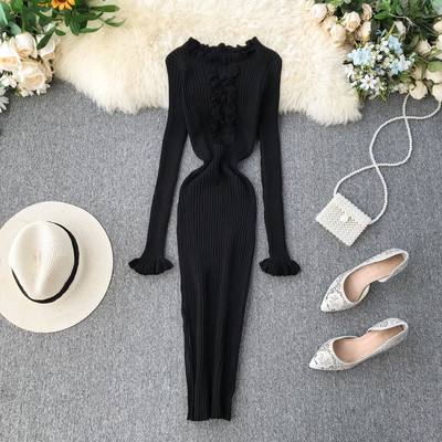 Καθημερινό γυναικείο φόρεμα  με στρόγγυλη λαιμόκοψη σε διάφορα χρώματα