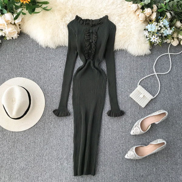 Καθημερινό γυναικείο φόρεμα  με στρόγγυλη λαιμόκοψη σε διάφορα χρώματα