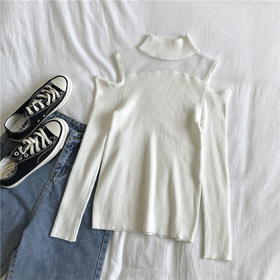 Modern női blúz négy színben, csupasz váll és pólógallérral