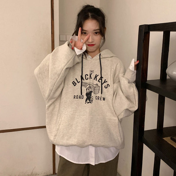 Női alkalmi pulóver kapucnival, két színben