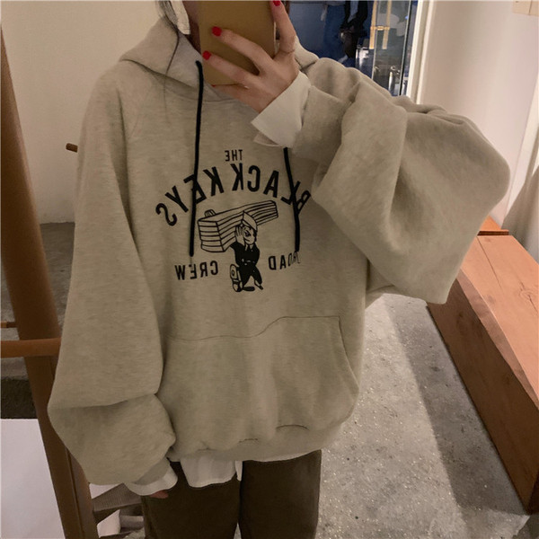 Női alkalmi pulóver kapucnival, két színben