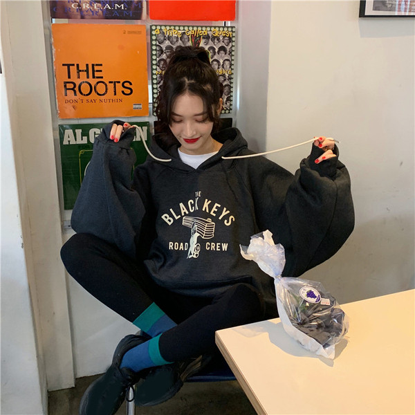 Női alkalmi pulóver kapucnival, két színben