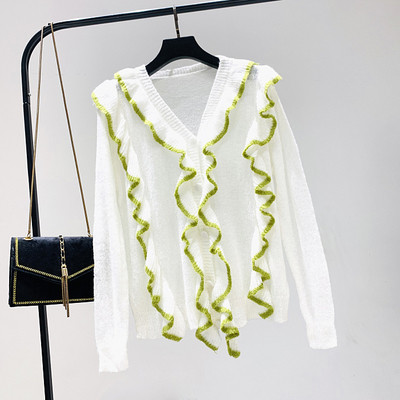 Vékony női kardigán spitz nyakkivágással, több színben