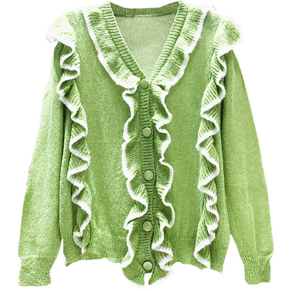 Vékony női kardigán spitz nyakkivágással, több színben