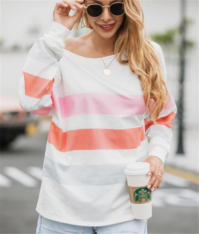 Bluză de damă modernă cu mâneci lungi și umerii goi în trei culori