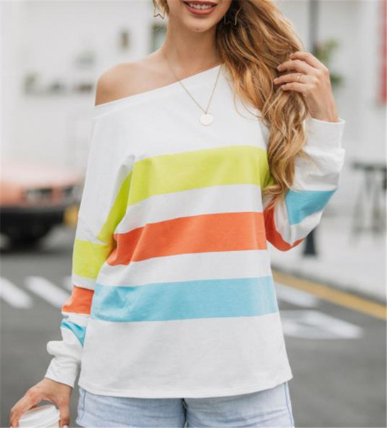 Bluză de damă modernă cu mâneci lungi și umerii goi în trei culori