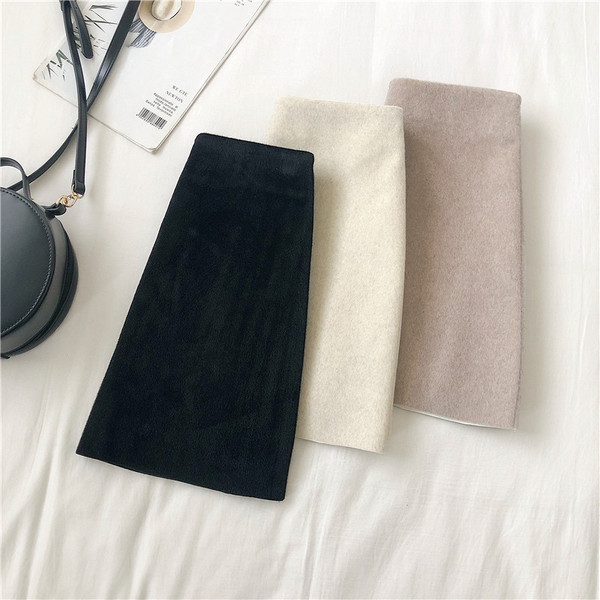 Rövid női szoknya három színben, magas derékkal