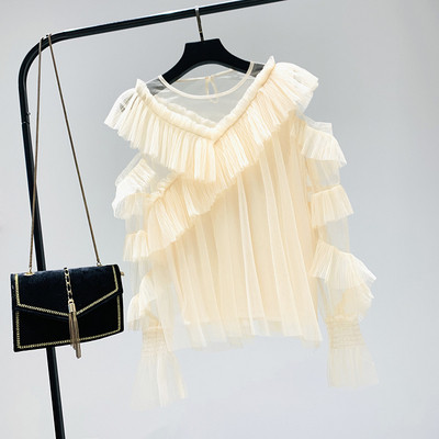 Bluza de dama model nou cu tul in patru culori