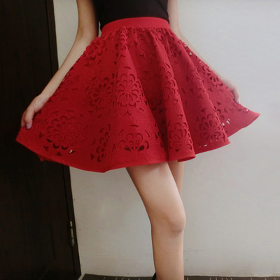 Női szoknya szabású modell elasztikus magas derékkal