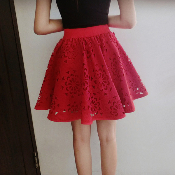 Női szoknya szabású modell elasztikus magas derékkal