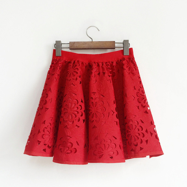 Női szoknya szabású modell elasztikus magas derékkal