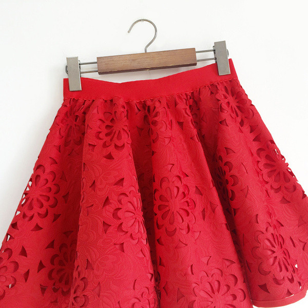 Női szoknya szabású modell elasztikus magas derékkal