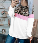 Modern női blúz, hosszú ujjú állatmintás fehér és fekete színben