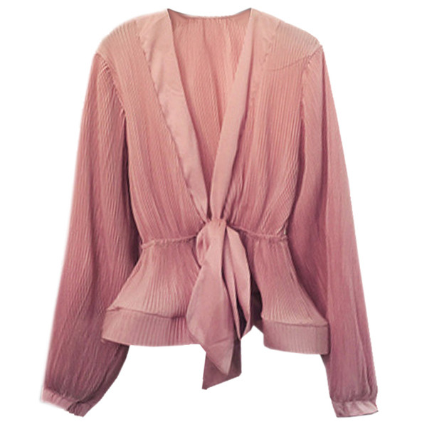 Modern női ing mély spitz nyakkivágással - többféle színben