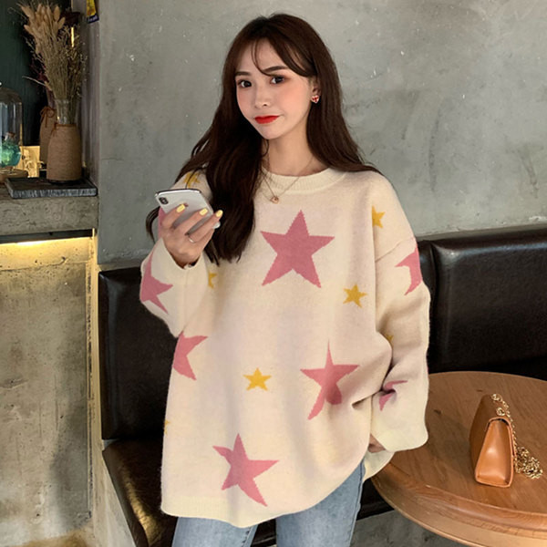 Női alkalmi pulóver több színben, ovális nyakkivágással