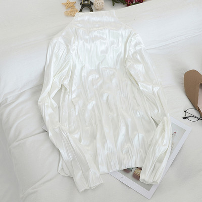 Modern női blúz magas gallérral, hat színben