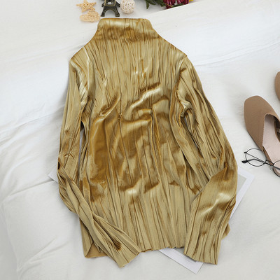 Modern női blúz magas gallérral, hat színben