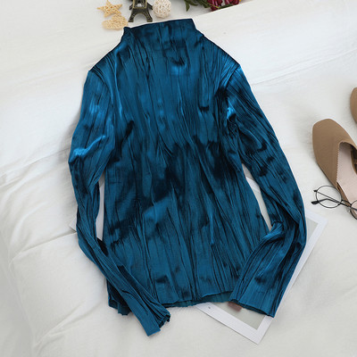 Modern női blúz magas gallérral, hat színben