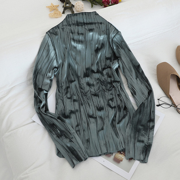 Modern női blúz magas gallérral, hat színben