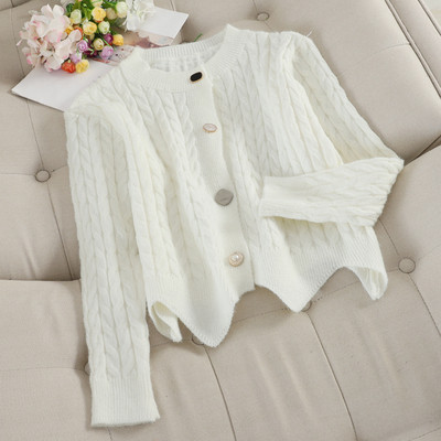 Vesta casual de dama cu nasturi alb-negru