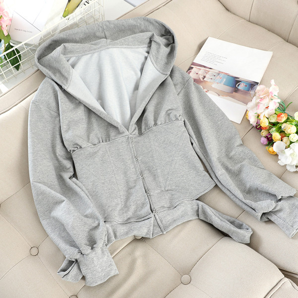 Hanorac de dama modern in trei culori cu gluga