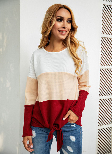 Bluza dama in dungi model nou cu maneci lungi in trei culori