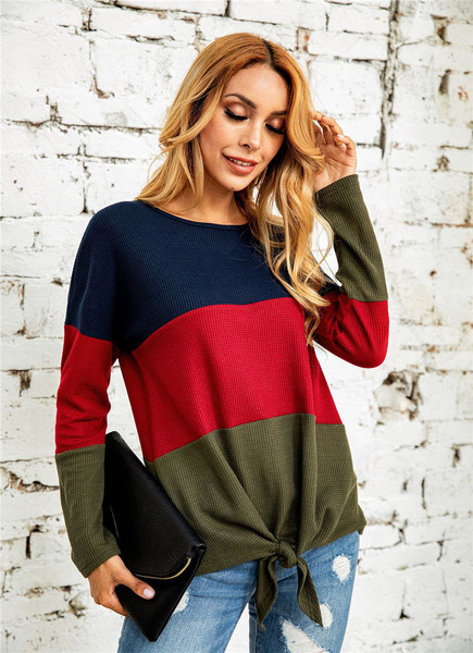 Bluza dama in dungi model nou cu maneci lungi in trei culori