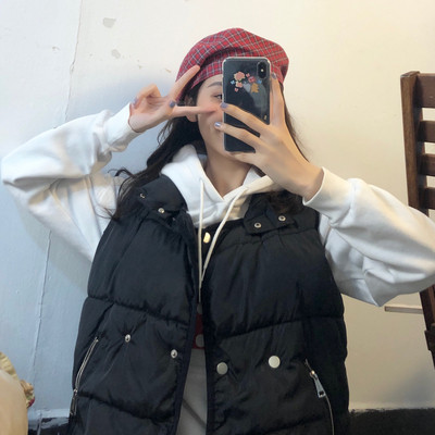 Női alkalmi mellény, két színben bézs és fekete