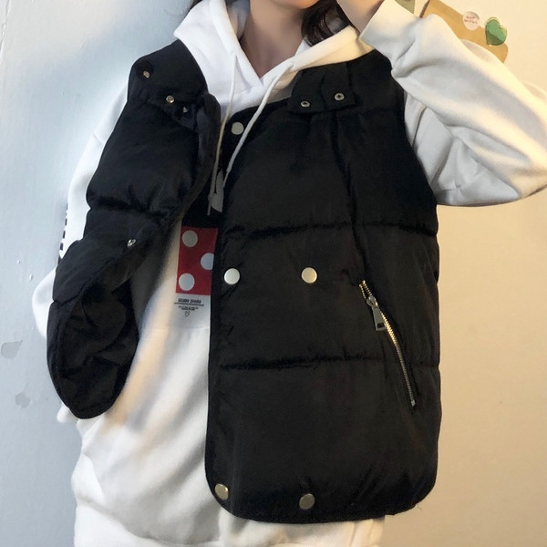 Női alkalmi mellény, két színben bézs és fekete