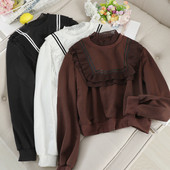 Bluză de damă modernă cu tul în trei culori și decolteu oval