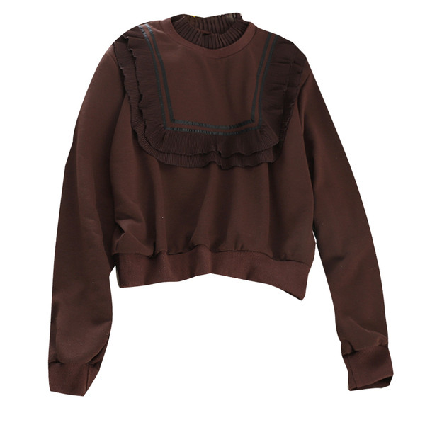 Bluză de damă modernă cu tul în trei culori și decolteu oval