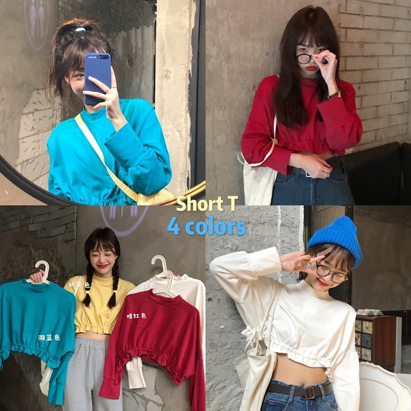 Női alkalmi rövid blúz négy színben