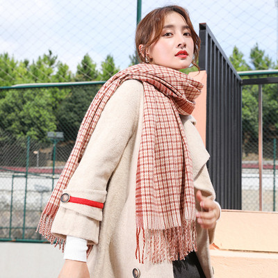 Női téli kockás sál több színben