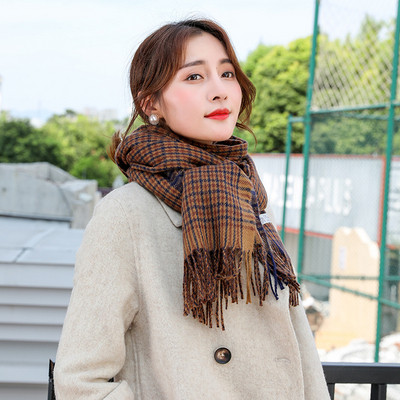 Női téli kockás sál több színben