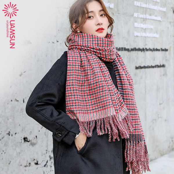 Női téli kockás sál több színben