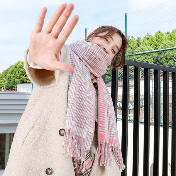 Női téli kockás sál több színben