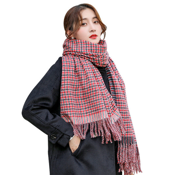 Női téli kockás sál több színben