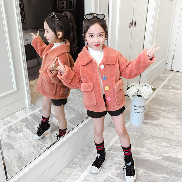 Geaca pentru copii model nou cu buzunare si nasturi colorati in mai multe culori