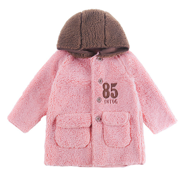 Modern gyerekdzseki kapucnival, hátoldalán hímzéssel lányoknak