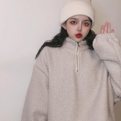 Női blúz magas gallérral és cipzárral két színben