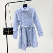 Camasa de dama tip rochie in dungi in trei culori