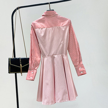 Camasa de dama tip rochie in dungi in trei culori