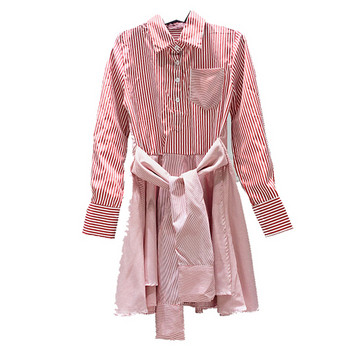 Camasa de dama tip rochie in dungi in trei culori