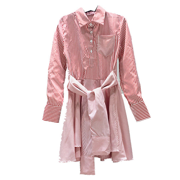 Camasa de dama tip rochie in dungi in trei culori