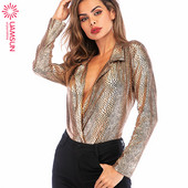 Model NOU de corp de dama cu decolteu adanc si maneci lungi