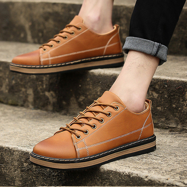 Férfi fűzős bőrcipő két színben